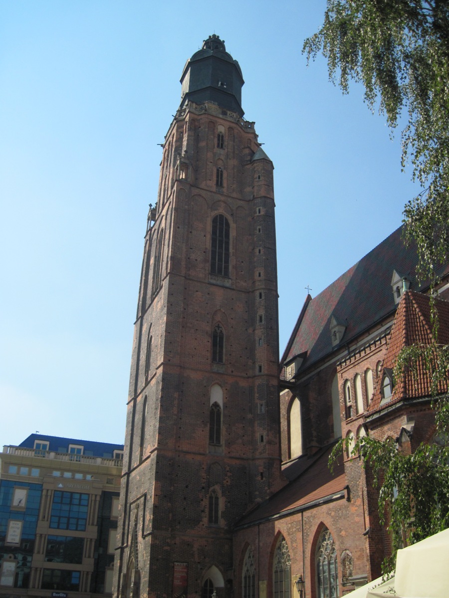 78-Breslavia-Breslavia- Veduta esterna della torre della chiesa